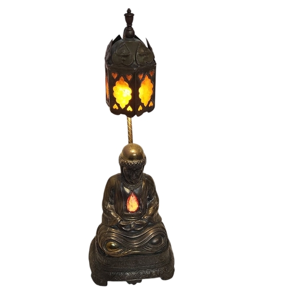 Vintage Other - Vintage 1940's Chinese Buddha Electric Table Heart Lamp